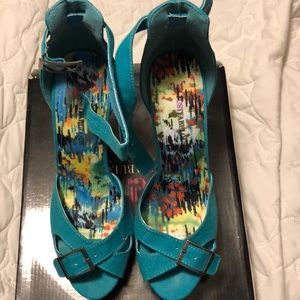 Justfab Teal Rashida pump